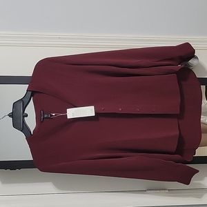 Eileen Fisher long sleeve silk blouse